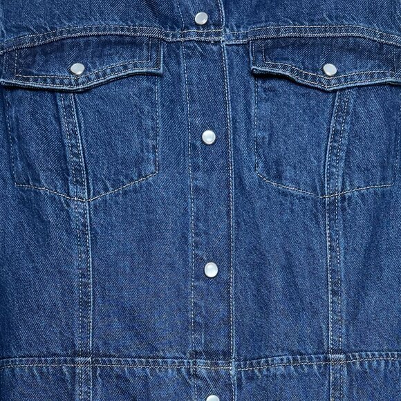 NWT GAP DENIM DRESS 100% COTTON WESTERN CLEAN GIRL COASTAL COWGIRL CLASSIC M - Picture 3 of 7